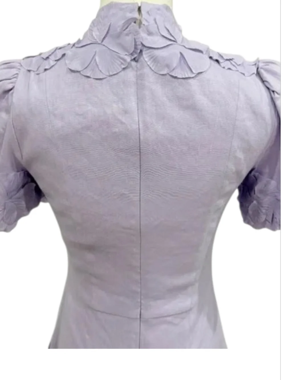 Antonio Melani Willow Floral Applique Mock Neck Midi Dress  Purple Sz 10 NWT - Picture 5 of 11